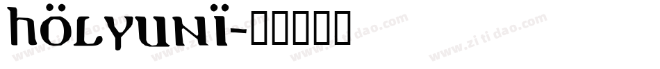 holyuni字体转换