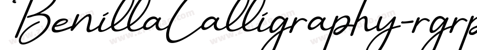 BenillaCalligraphy-rgrpA字体转换