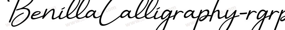 BenillaCalligraphy-rgrpA字体转换