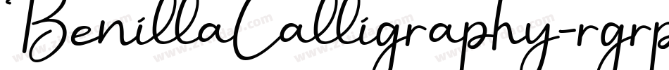 BenillaCalligraphy-rgrpA字体转换