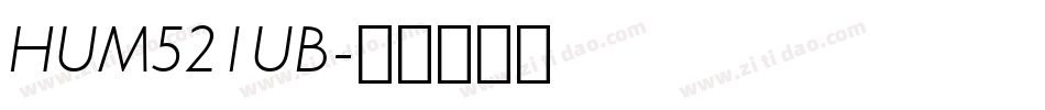 HUM521UB字体转换
