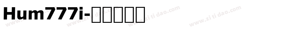 Hum777i字体转换