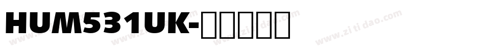 HUM531UK字体转换