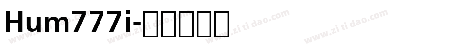 Hum777i字体转换
