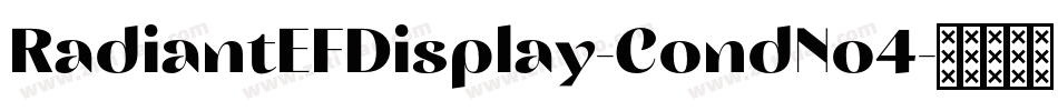 RadiantEFDisplay-CondNo4字体转换