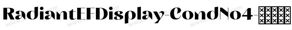 RadiantEFDisplay-CondNo4字体转换