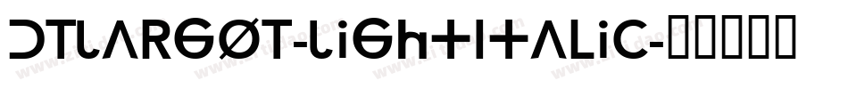 DTLArgoT-LightItalic字体转换