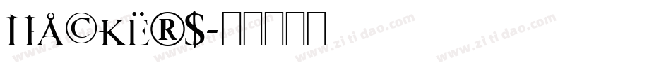 Hackers字体转换