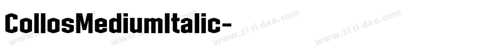 CollosMediumItalic字体转换