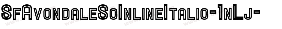 SfAvondaleScInlineItalic-1nLj字体转换