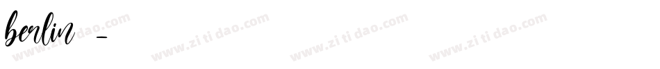 berlin字体字体转换