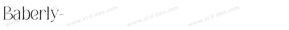 Baberly字体转换