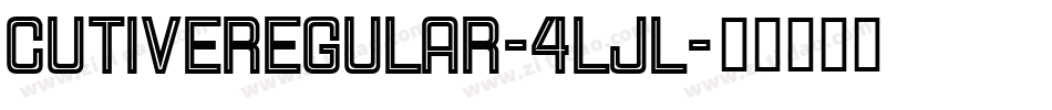 CutiveRegular-4LJl字体转换