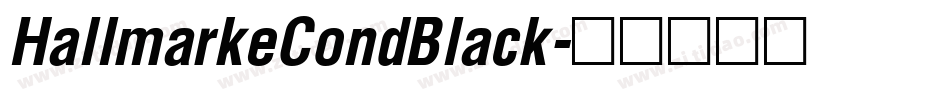 HallmarkeCondBlack字体转换