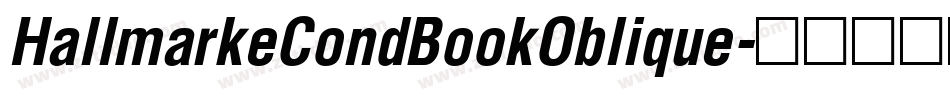 HallmarkeCondBookOblique字体转换
