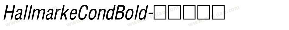 HallmarkeCondBold字体转换
