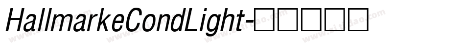 HallmarkeCondLight字体转换