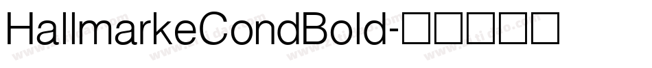 HallmarkeCondBold字体转换