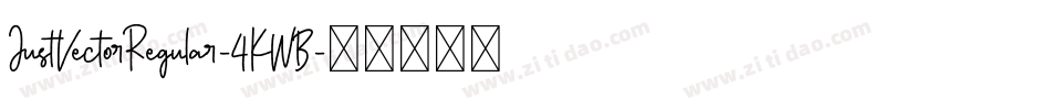 JustVectorRegular-4KWB字体转换