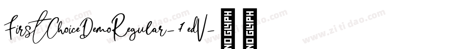 FirstChoiceDemoRegular-7edV字体转换