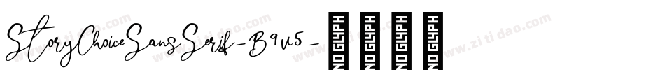 StoryChoiceSansSerif-B9v5字体转换