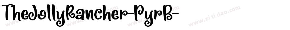 TheJollyRancher-PyrB字体转换