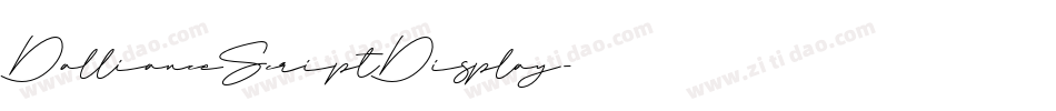DallianceScriptDisplay字体转换