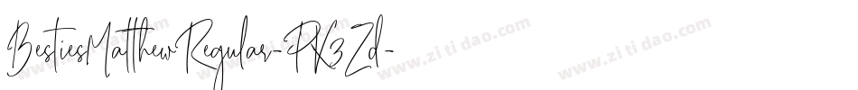 BestiesMatthewRegular-PK3Zd字体转换