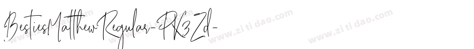 BestiesMatthewRegular-PK3Zd字体转换
