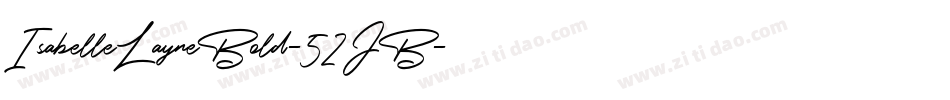 IsabelleLayneBold-52JB字体转换