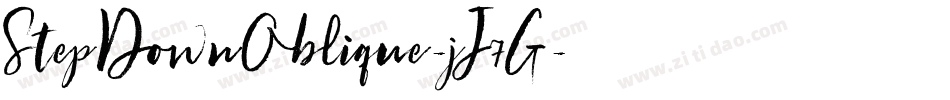 StepDownOblique-jJ7G字体转换