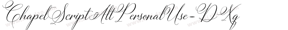 ChapelScriptAltPersonalUse-DXq9字体转换