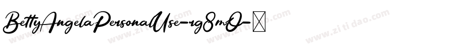 BettyAngelaPersonalUse-rg8mO字体转换