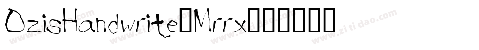 OzisHandwrite-Mrrx字体转换