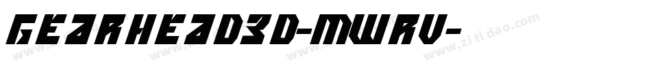 Gearhead3D-mwrV字体转换