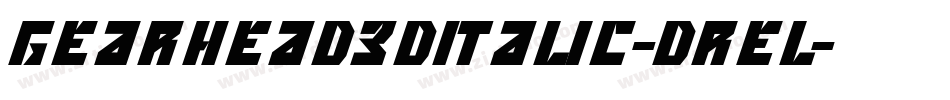 Gearhead3DItalic-dRel字体转换