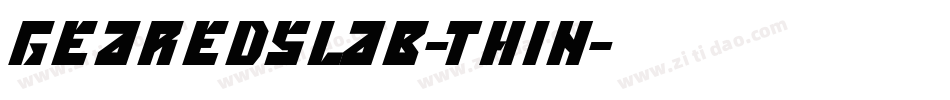 gearedslab-thin字体转换
