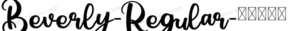 Beverly-Regular字体转换