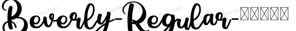 Beverly-Regular字体转换