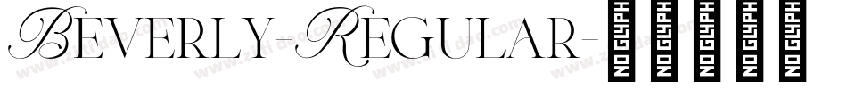 Beverly-Regular字体转换