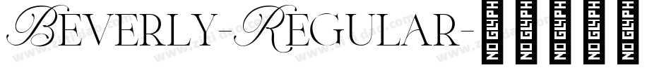 Beverly-Regular字体转换