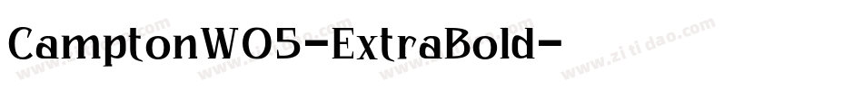 CamptonW05-ExtraBold字体转换