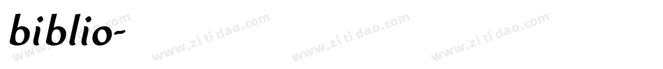 biblio字体转换