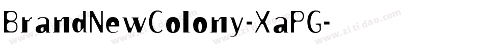 BrandNewColony-XaPG字体转换