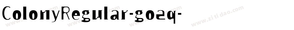 ColonyRegular-go2q字体转换