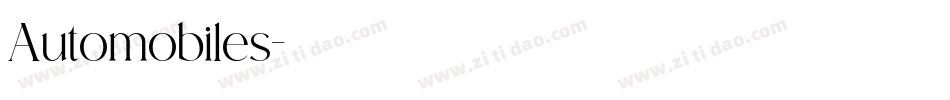 Automobiles字体转换