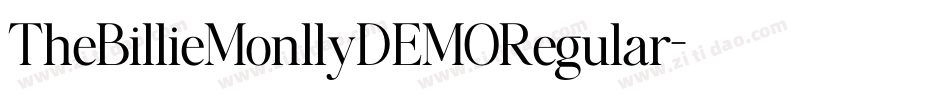 TheBillieMonllyDEMORegular字体转换