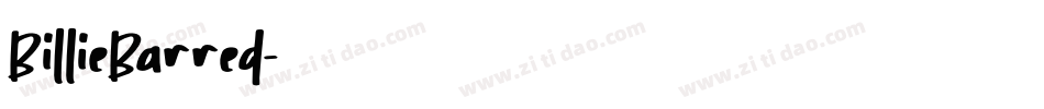 BillieBarred字体转换