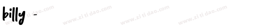 billy字库字体转换