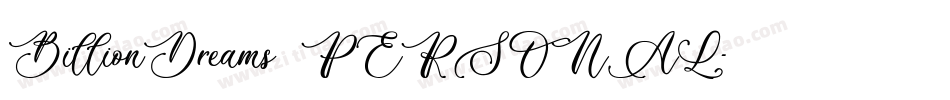 BillionDreams_PERSONAL字体转换